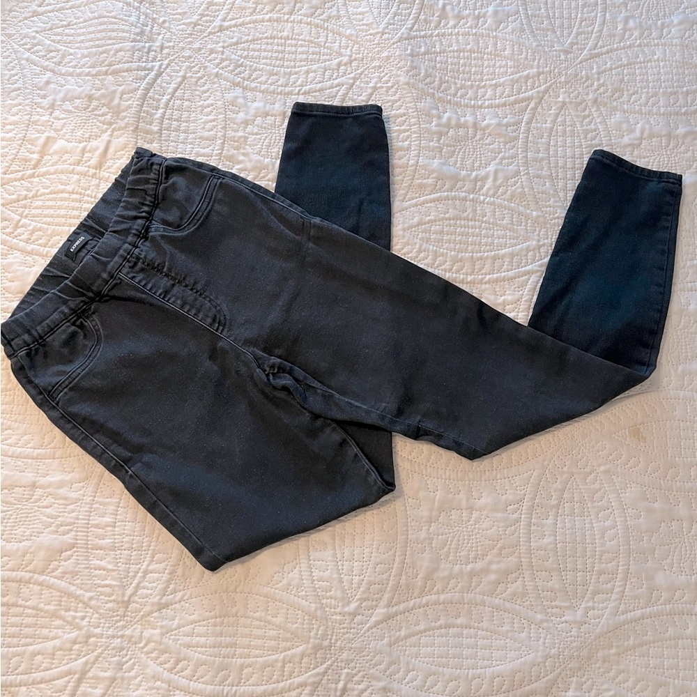 Express Skinny High Rise Black Jeans